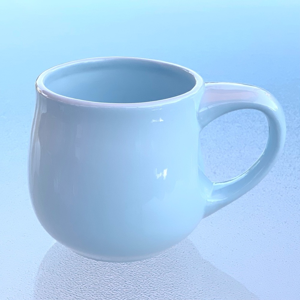 Starbucks 2005 Edition Light Blue Chubby Pot Belly Mug